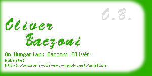 oliver baczoni business card
